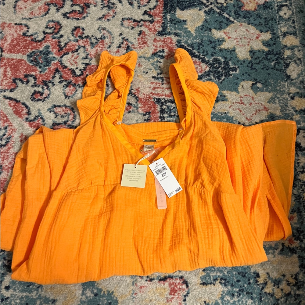 Magaschoni Turmeric Cotton Summer Dress - Size XS